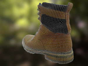boot low poly model 3D Model