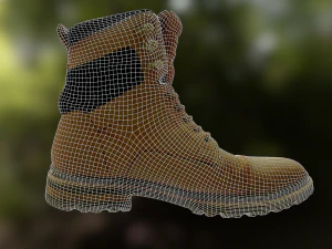 boot low poly model 3D Model