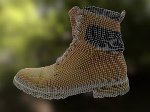 boot low poly model 3D Model