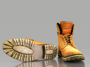 boot low poly model 3D Model