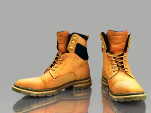 boot low poly model 3D Model
