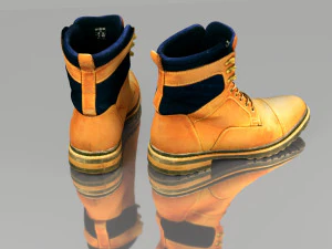 boot low poly model 3D Model