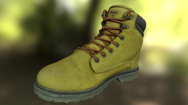 boot low poly model 3D Model .c4d .max .obj .3ds .fbx .stl .blend