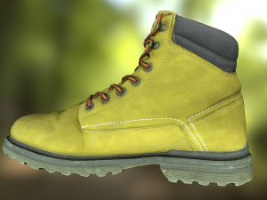 boot low poly model Modelo 3D