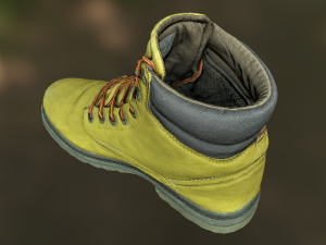 boot low poly model Modelo 3D