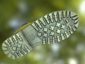 boot low poly model Modelo 3D
