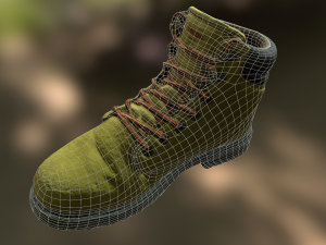 boot low poly model Modelo 3D