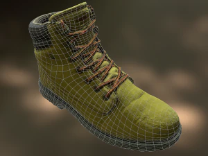 boot low poly model 3D Model