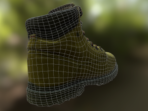 boot low poly model Modelo 3D