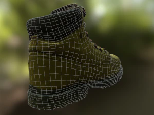 boot low poly model 3D Model