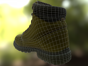 boot low poly model Modelo 3D