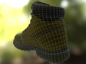 boot low poly model 3D Model