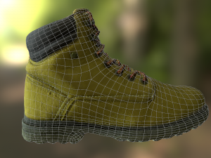 boot low poly model Modelo 3D