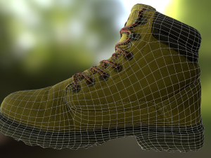 boot low poly model Modelo 3D