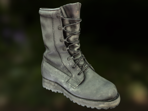 military boot low poly model 3D Модель