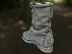 military boot low poly model 3D Model