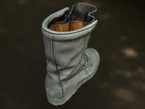 military boot low poly model 3D Model