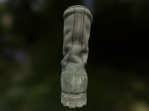 military boot low poly model 3D Модель
