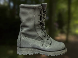 military boot low poly model 3D Model