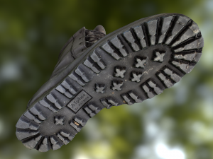 military boot low poly model 3D Модель