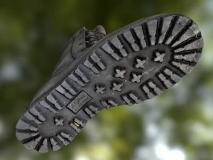 military boot low poly model 3D Model