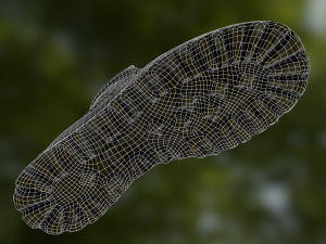military boot low poly model 3D Модель