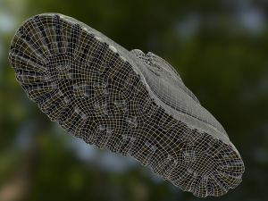 military boot low poly model 3D Модель