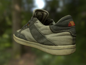 worn sneaker shoe low poly model 3D Model