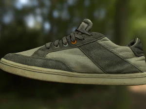 worn sneaker shoe low poly model 3D Model