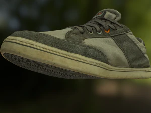worn sneaker shoe low poly model 3D Model
