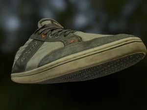 worn sneaker shoe low poly model 3D Model