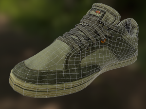 worn sneaker shoe low poly model 3D 模型