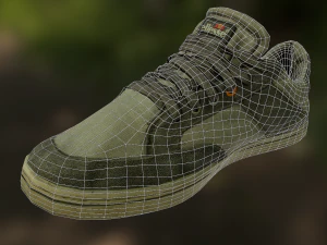 worn sneaker shoe low poly model 3D Model