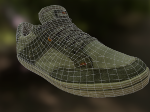 worn sneaker shoe low poly model 3D 模型