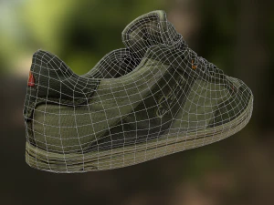 worn sneaker shoe low poly model 3D Model
