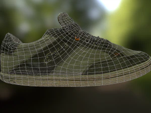 worn sneaker shoe low poly model 3D Model