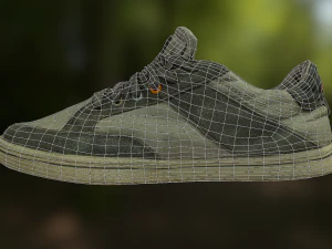 worn sneaker shoe low poly model 3D Model