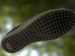 worn sneaker shoe low poly model 3D Model