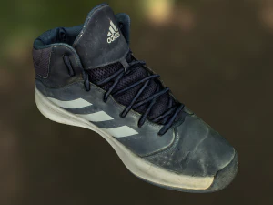 низкополигональная модель изношенных кроссовок 3D Модель