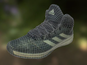 worn sneaker shoe low poly model 3D Model
