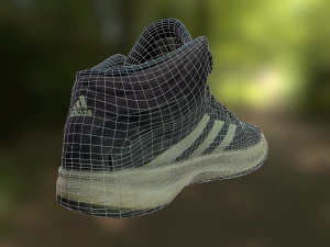 worn sneaker shoe low poly model 3D Model