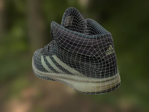 worn sneaker shoe low poly model 3D Model