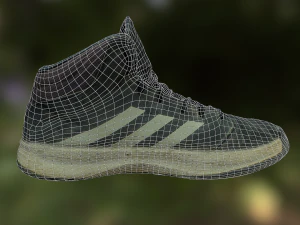 worn sneaker shoe low poly model 3D Model