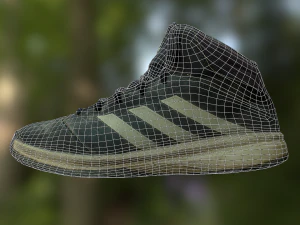 worn sneaker shoe low poly model 3D Model