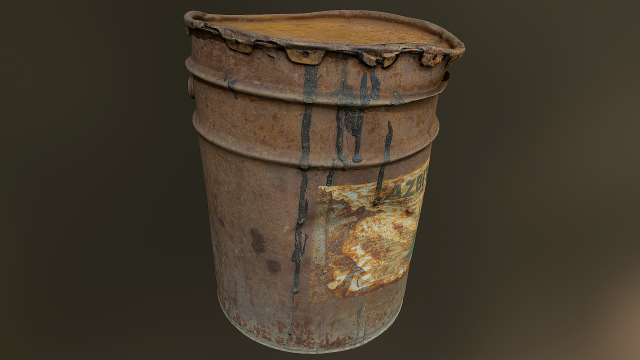 old rusty oil barrel can 3D Model .c4d .max .obj .3ds .fbx .stl .blend 