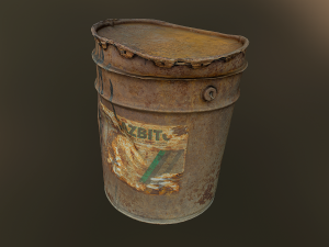 old rusty oil barrel can 3D Model