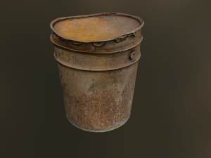 old rusty oil barrel can 3D Model