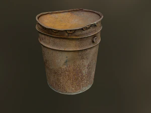 old rusty oil barrel can 3D Model