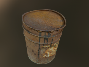 old rusty oil barrel can 3D Model