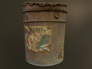 old rusty oil barrel can 3D Model